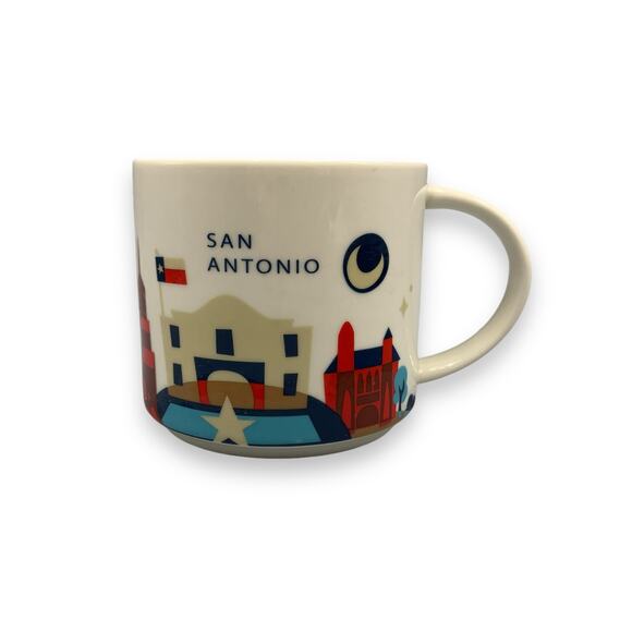 STARBUCKS Coffee Mug Cup 2015 You Are Here Collection San Antonio Texas 14 Oz - Picture 1 of 9